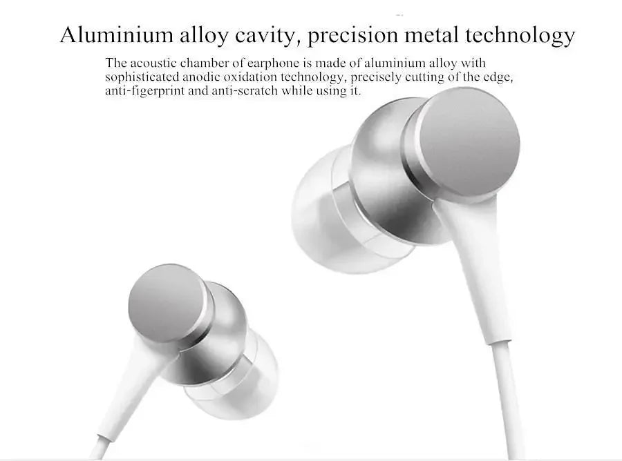 Original Xiaomi in-ear Sport Headphone with Mic Headset for Phone Xiaomi Samsung Huawei-Piston 3 Earphone Bass Wired 3.5MM
