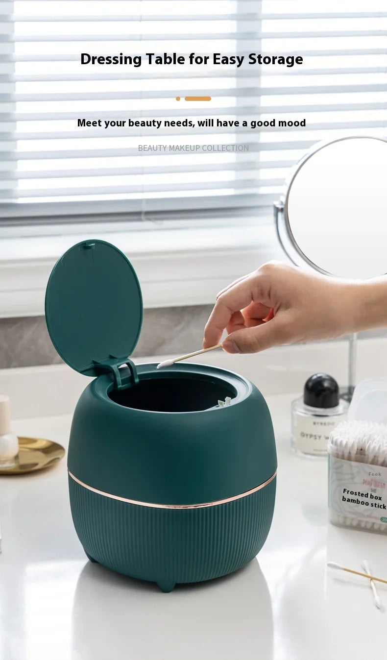 Mini Creative Desktop Trash Desk Light Luxury Pop-up Lid Storage Bucket kitchen bedroom make up desktop  Rubbish Storage Bucke