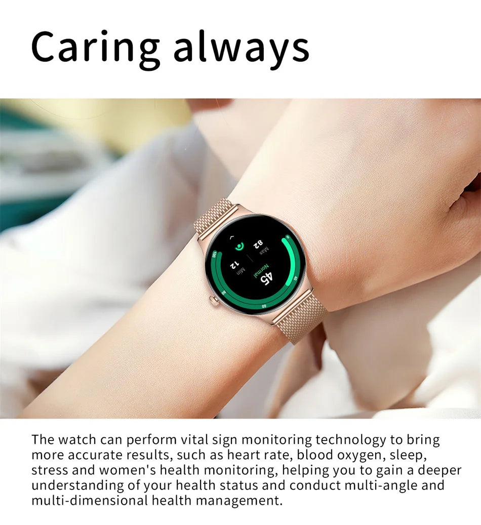 For Huawei Xiaomi New Ultra Thin Smart Watch Women Screen Always Display Time Sports Bracelet Bluetooth Call Fashion Smartwatch