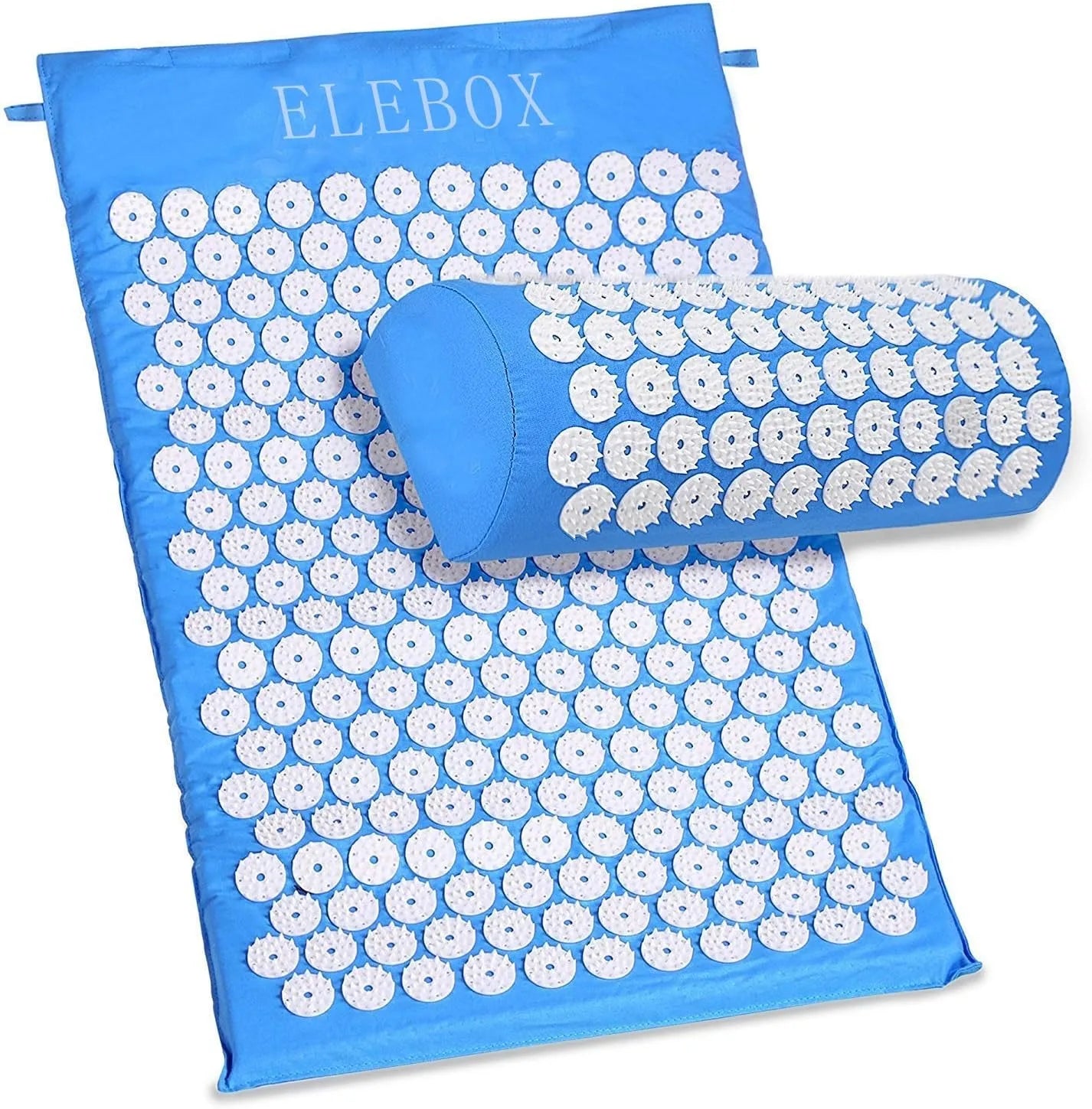 Acupressure Mat Massage Acupuncture Mat and Pillow Set  with Spike Points for Neck, Back and Stress Relief