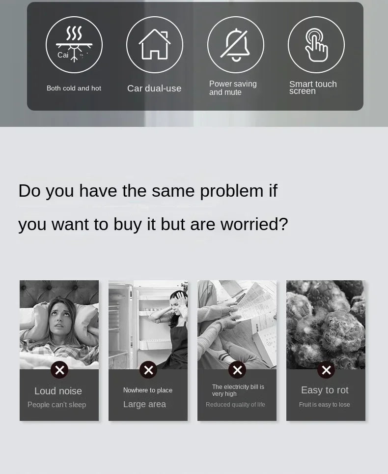 220V EOS Mini Compact Refrigerator for Bedroom, Dorm Room, Office and Travel CAB