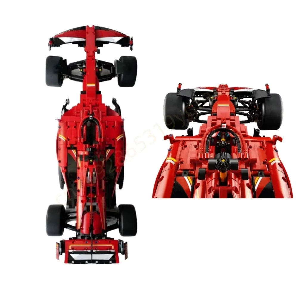 Super red sports car formula racing track car puzzle assembly group boys and girls birthday gift toys