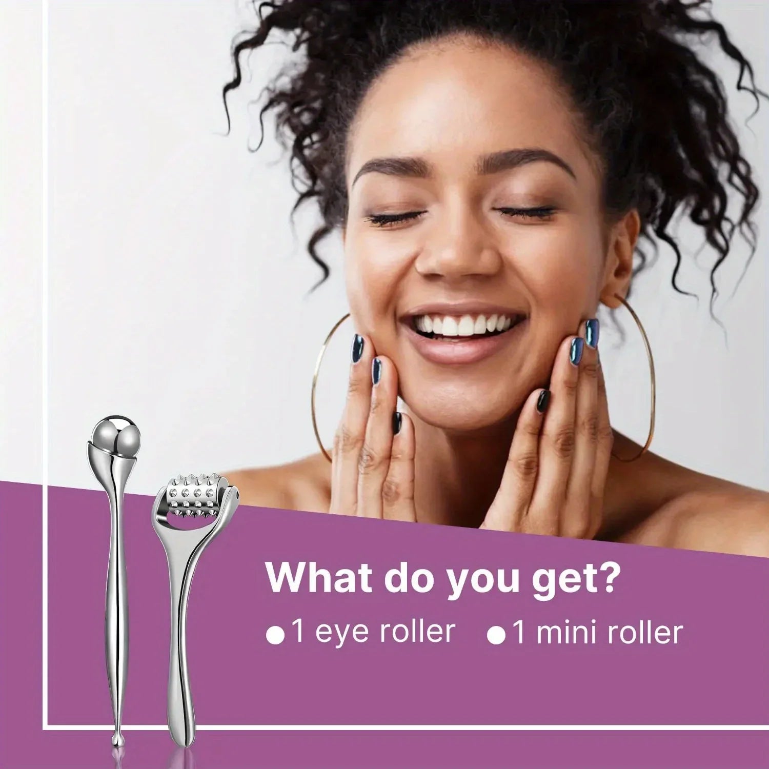 Newest Stainless Steel Full Body Roller Ice Roller Beauty Stick Face Eye Massager Face Firming Lifting Tightening Massage Tools