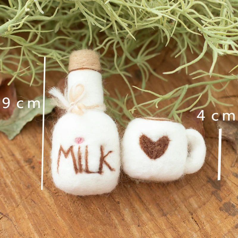 Newborn Photography Props Phone Wool Felt  Doll Rabbit  Clond and Star Photography Props Accessories Baby Studio