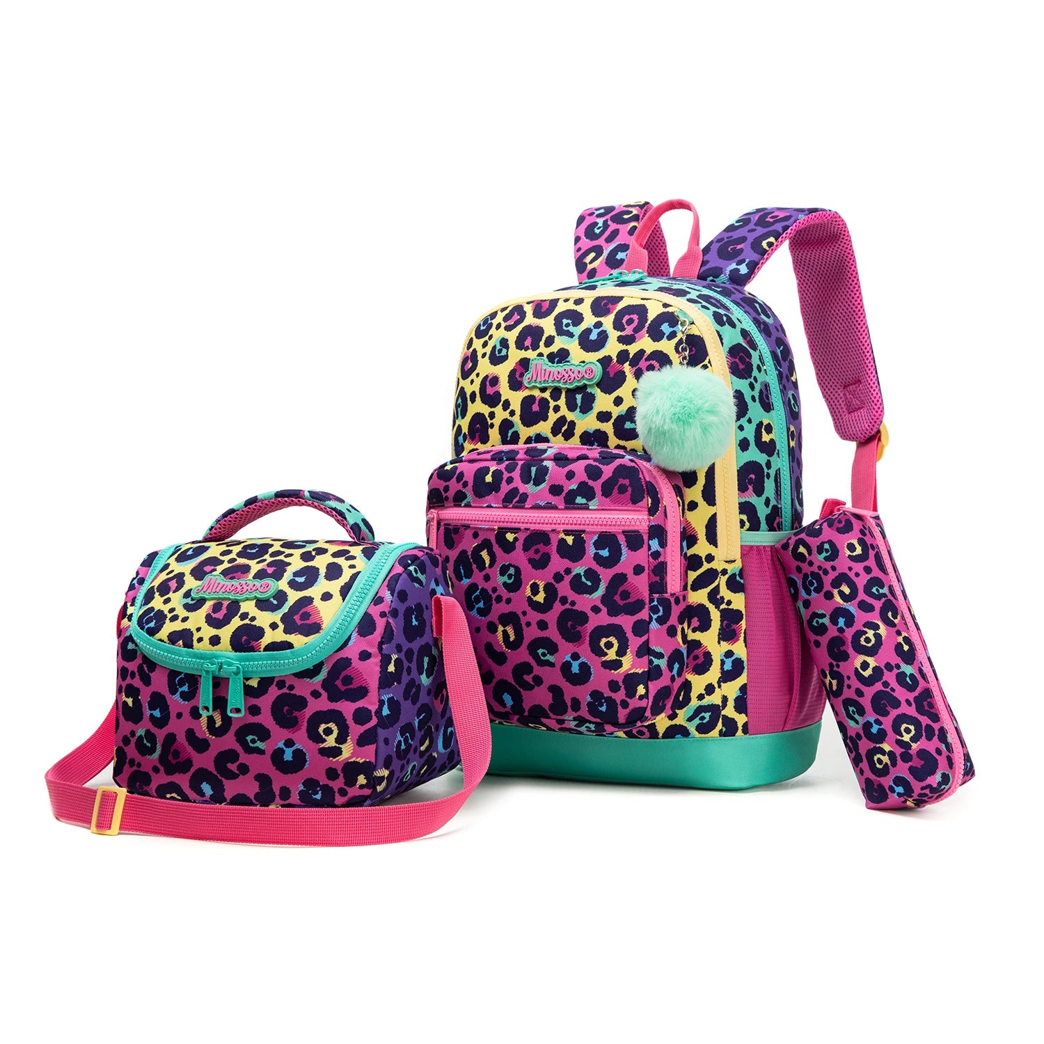 Backpack for Girls with Lunch Bag Pencil Case School Bags Sets for Boys 3pcs for Elementary Student Teen