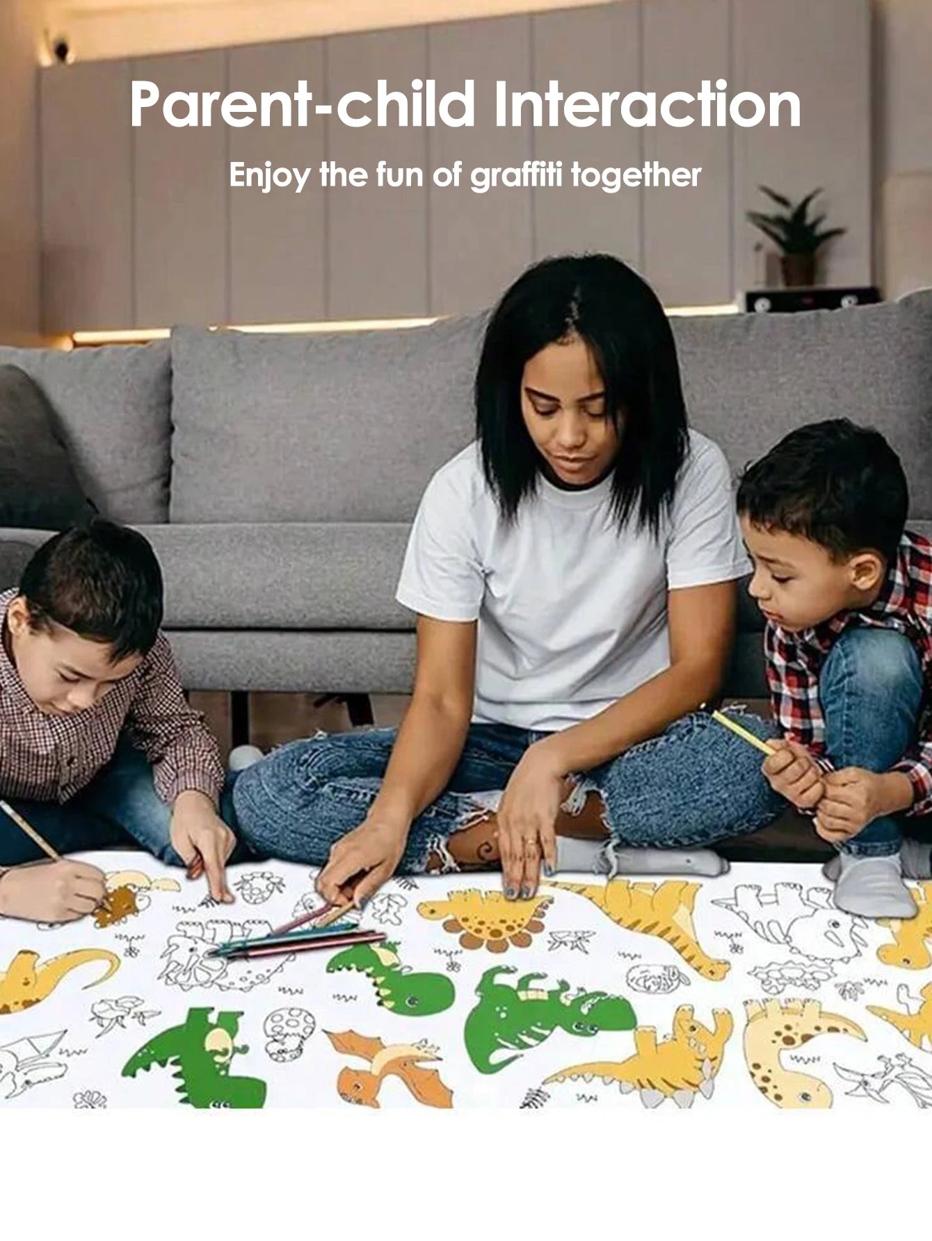 Children Drawing Roll DIY Sticky Color Filling Paper Coloring Paper Roll For Kids DIY Painting Drawing Early Educational Toys