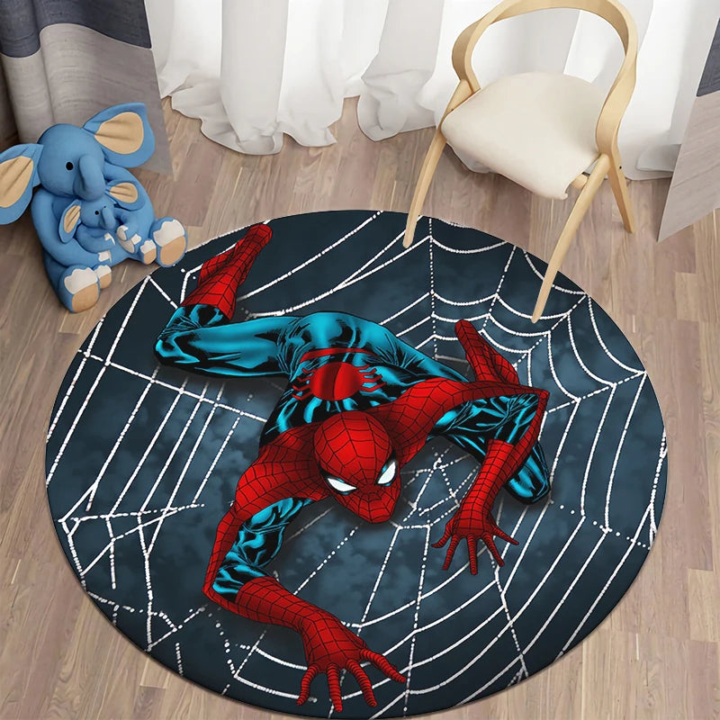 Spider Man,handsome,HD Printed Round Carpet.Bedroom,office,Balcony,Entry Door,Sofa,bed,Chair Non-slip Mat.Gift,Picnic,Camp,Rug