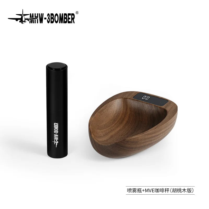 MHW-3BOMBER MVE Coffee Electronic Scale Weighing Bean Display Plate Hand Brewed Bean Dish Spray Bottle Set