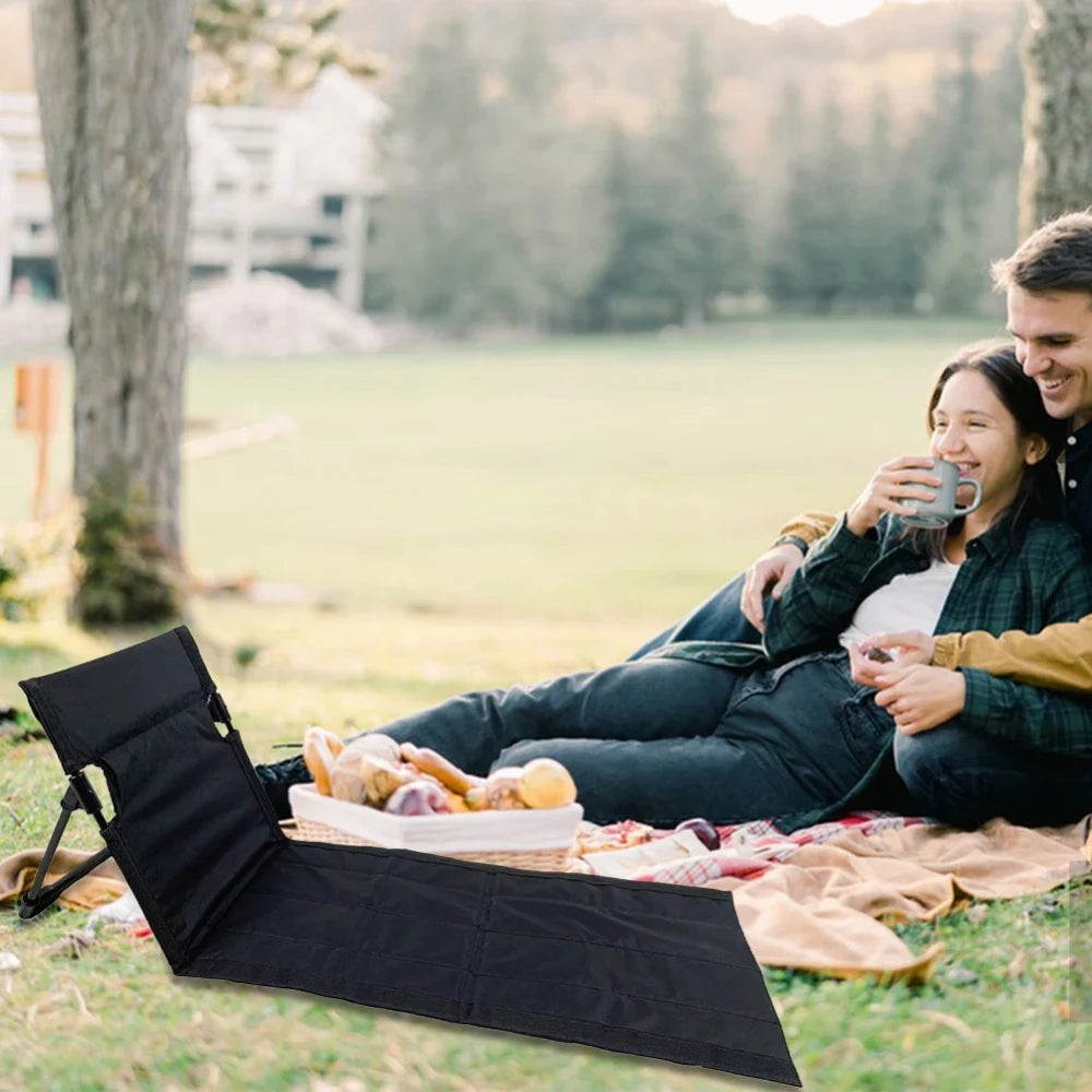 Portable Folding Seat Without Legs Beach Recliner With Backrest For Park Lawn Picnic Single Lazy Chair Lightweight Camping Chair