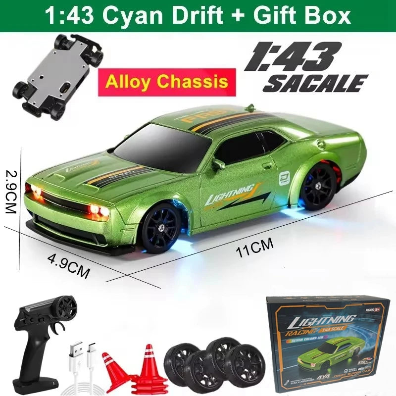 1/64 2.4G High speed Drift Rc Car 4WD Remote Control Car Four Wheel Drive Radio Controlled Mini RTR Racing Model Boy Toy Gift