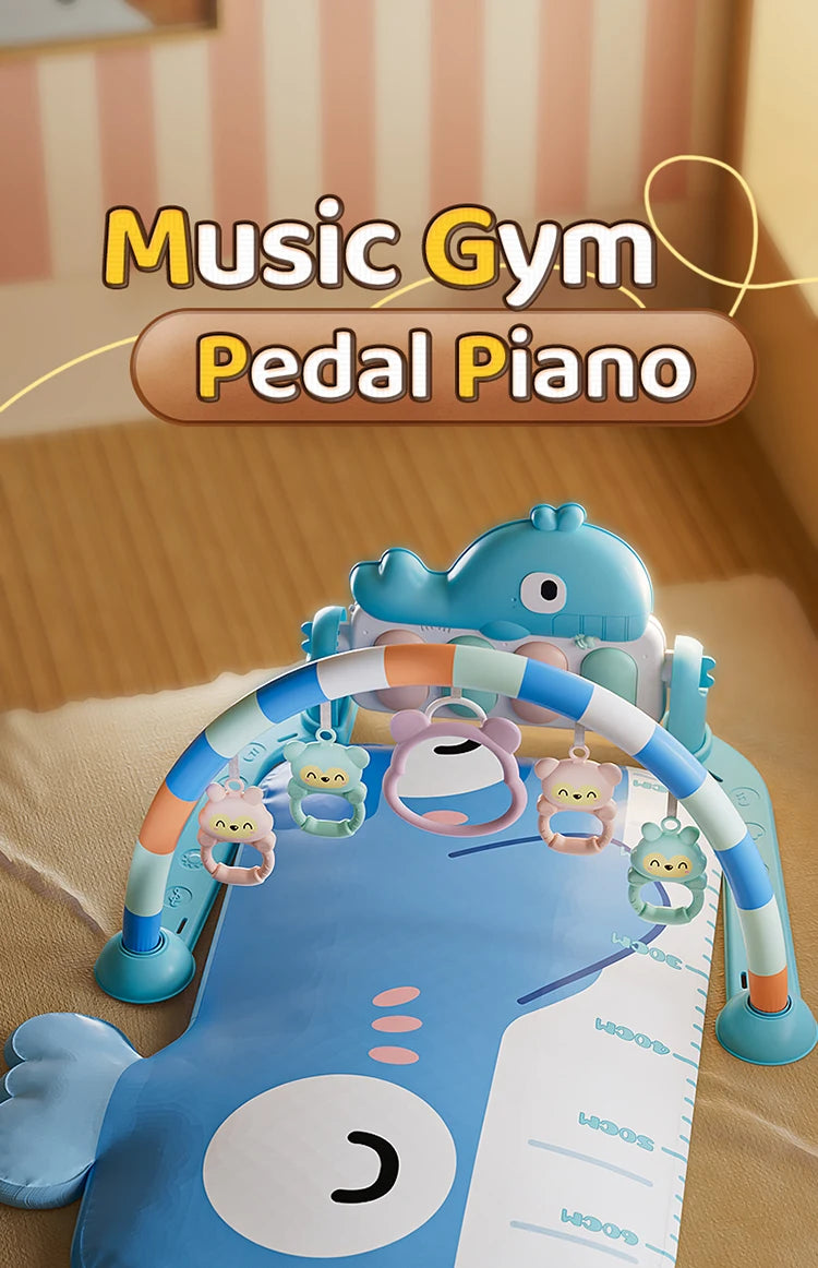 Baby Pedal Piano Fitness Stand Music Play Newborn Piano Crawling Blanket Early Educational Toys Play Mat 0-36 Months Baby Gifts