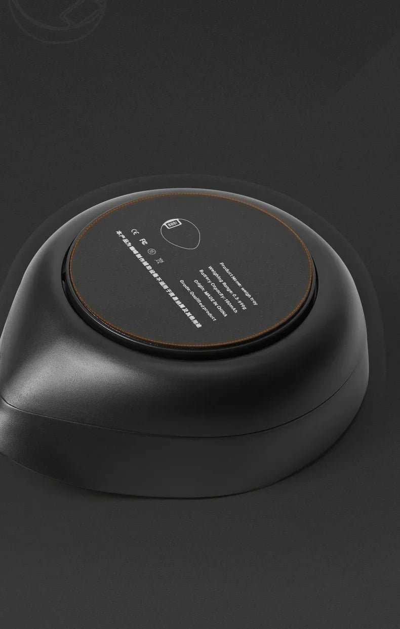 MUVNA Electronic Scale Bean Tray Espresso LED Weighing 0.1g ABS Electronic ScaleHigh Precision Measures Black Beige