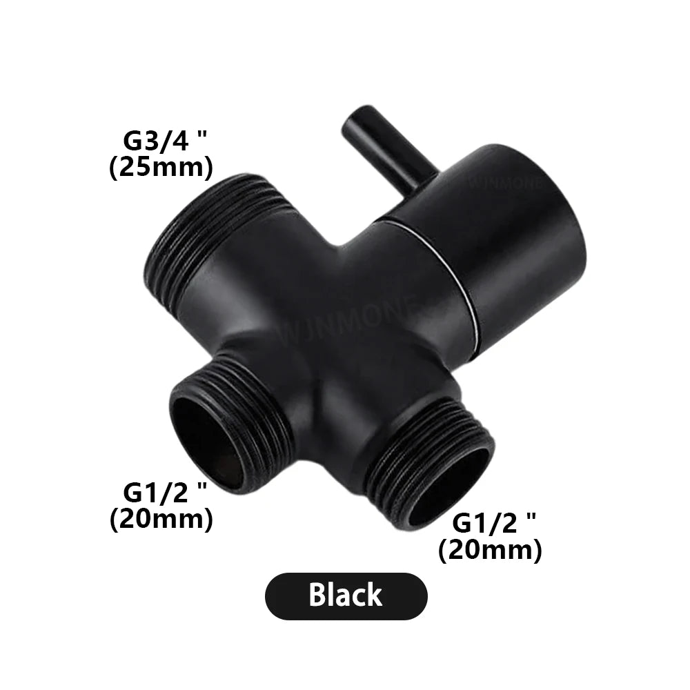 Black/Chrome Bathtub Split Rain Shower Set with Handheld Bathroom Rainfall Shower System Faucet Accessories Adapter Mixer Taps