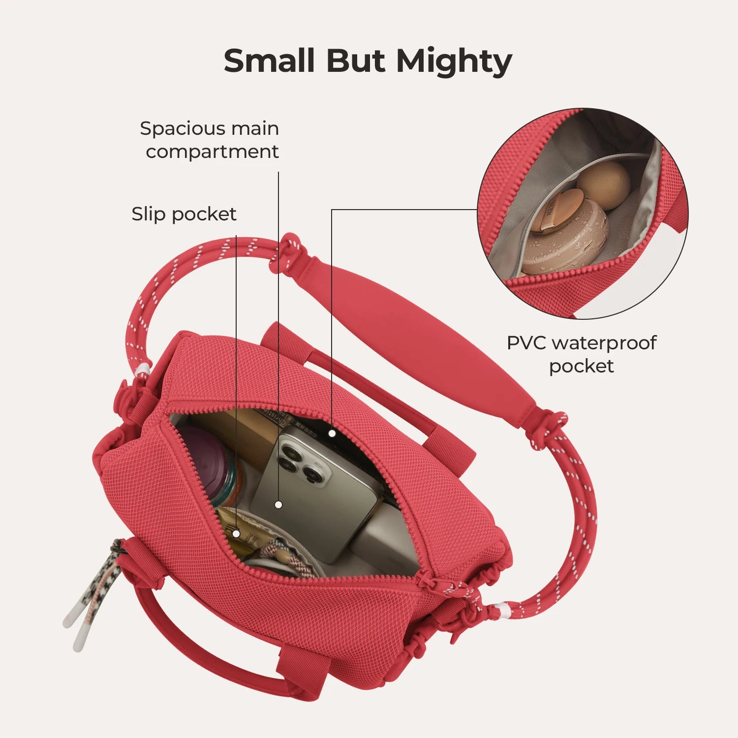 BAGSMART Boston Bag for Women Mini Duffel Shoulder Crossbody Bag Waterproof with Wet Pocket Gym Travel Daily Beach Weekender