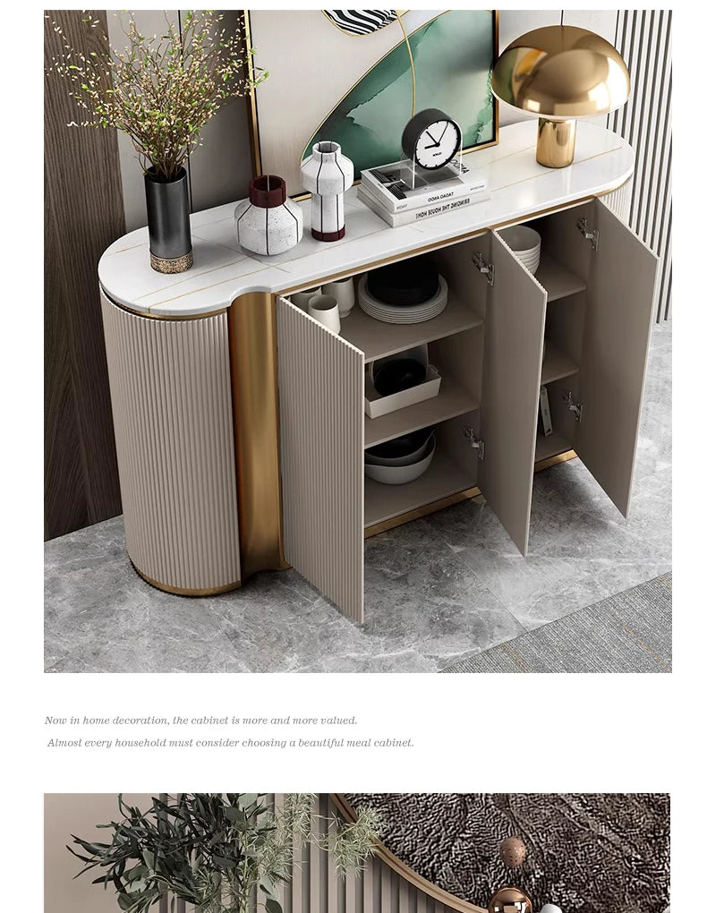 Modern Luxury Kitchen Furniture Dining Room Console Table Cabinet Table Sideboards Storage Cabinet With Doors