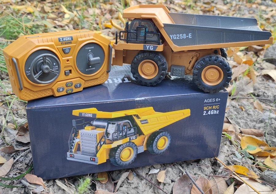 4WD Remote Control Excavator 4x4 Alloy Dump Truck Bulldozer Radio Model RC Car Construction Vehicle Toy Children Kids Gifts