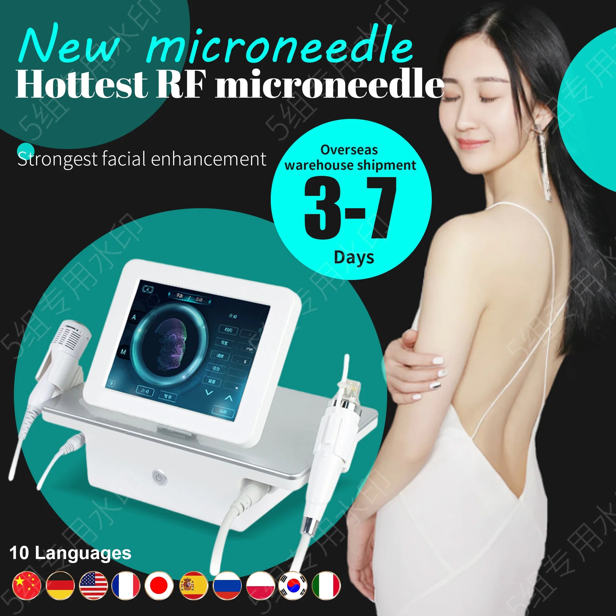 2025 New rf face lifting machine rfmicroneedling machine needle morpheus 8stretch marks removal
