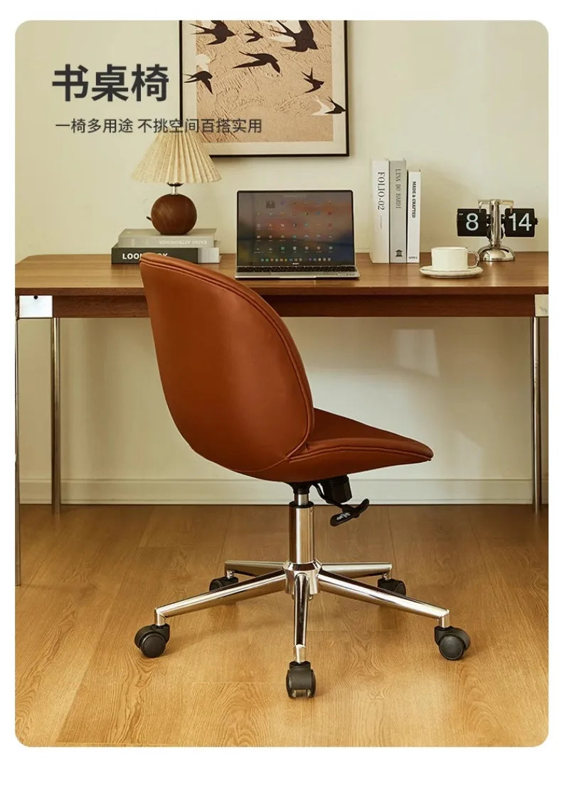 Nordic Light Luxury Office Chair, Home Lift Computer Chair, Simple Ergonomic Chair, Bedroom Backrest Leisure Chair