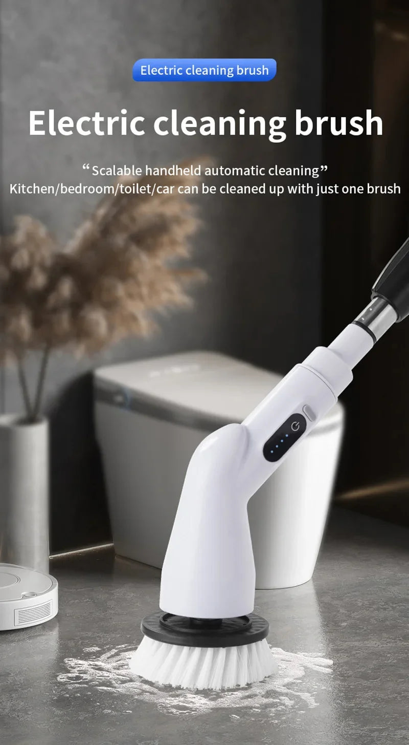 Xiaomi 2000mAh 6-in-1 Electric Cleaning Brush Wireless Electric Rotary Clean Brush Shower Clean 8 Head For Bathroom Kitchen Home