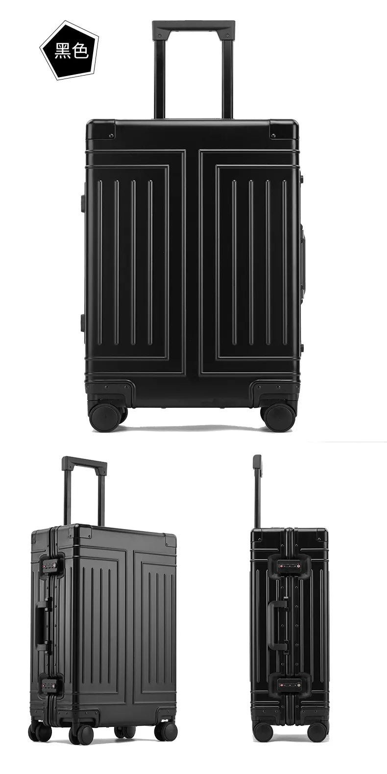 20/24/26/28 Inch Aluminum Suitcase Alloy Trolley Case 30 inch Large Capacity Rolling Luggage Travel Suitcase with Wheels