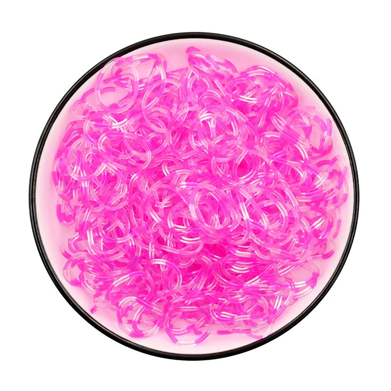 600pcs Colorful Rubber Loom Bands Refill Kit for Boy Girl DIY Craft Gift Set  Rubber Band Loom Make Bracelet Children's Toys