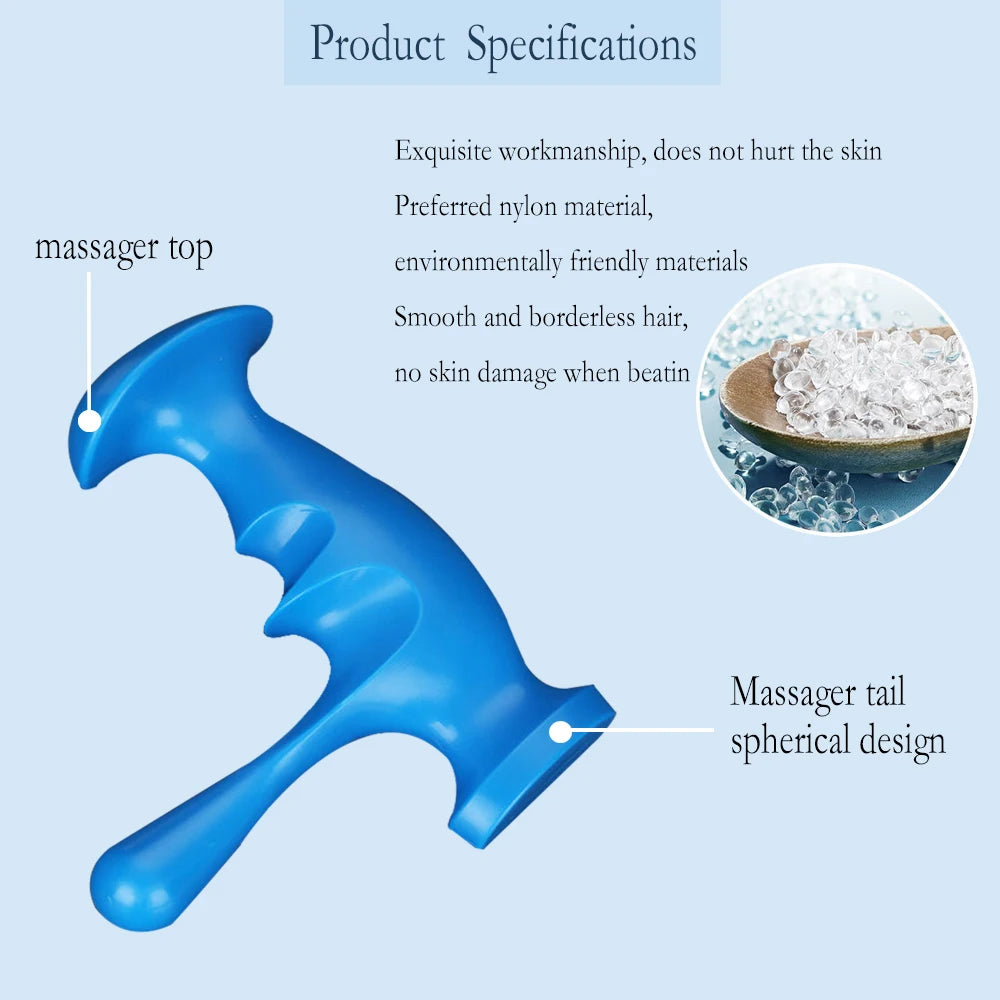 T-shaped Massager Thumb Finger Pressure Press Trigger Point Manual Deep Physiotherapy Massage Tools Full Body Muscle Relax Stick