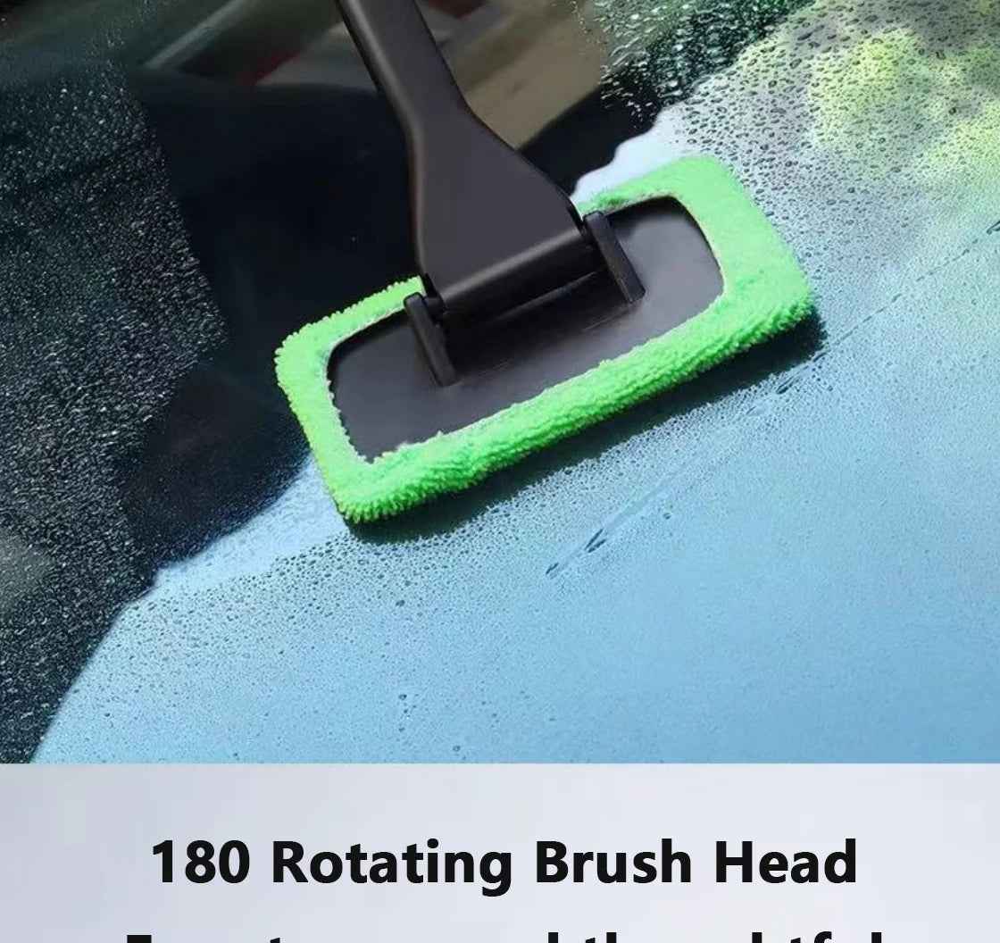 Car Window Cleaner Brush Auto Interior Glass Wash Wiper Multi Functional Household Glass Cleaning Brush  Reusable Cloth Pad