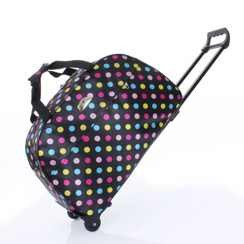 Large Capacity Travel Trolley Bags Women Men Wheeled Bag Oxford Waterproof Rolling Luggage Suitcase Travel Bag With Wheels