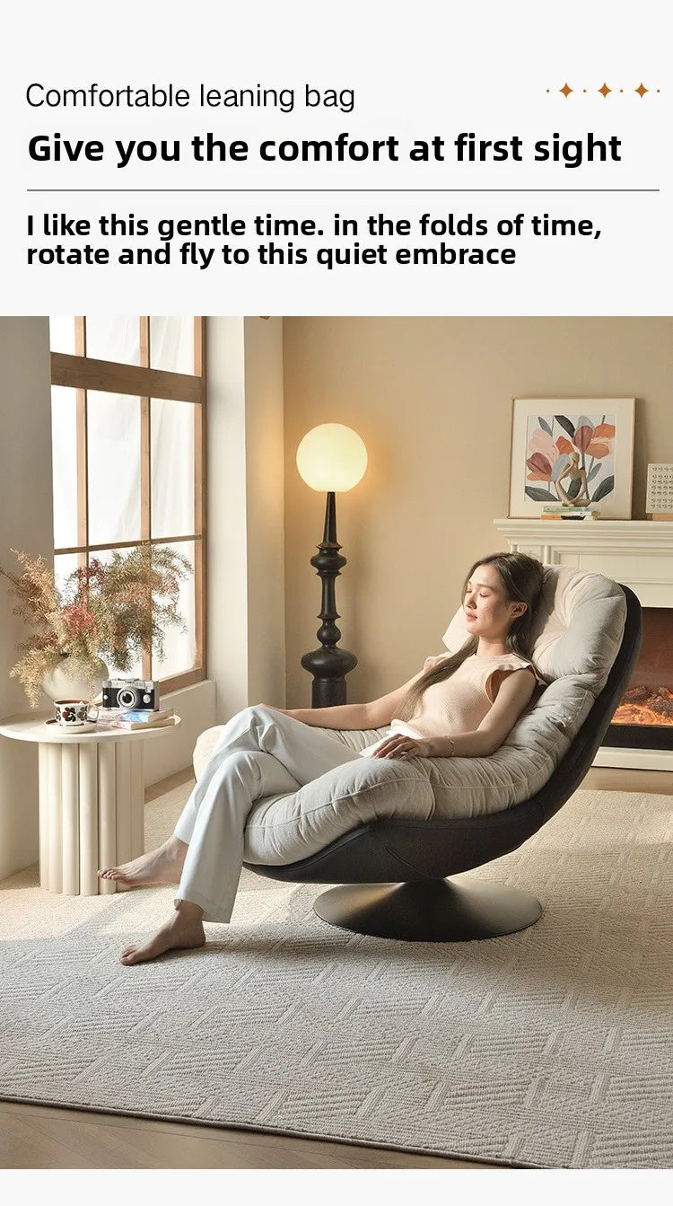 Minimalist Luxury Sofa Lounge Chair Italian Living Room Balcony Single Seat Leisure Study Reading Chair Swivel Chair Lazy Sofa