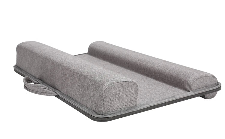 Mumucc Wooden Suspended Bed Study Table, Portable 15 Inch Laptop Desk With Handle, Sponge Cushion AND ABS Slot,Black,Khaki,Brown