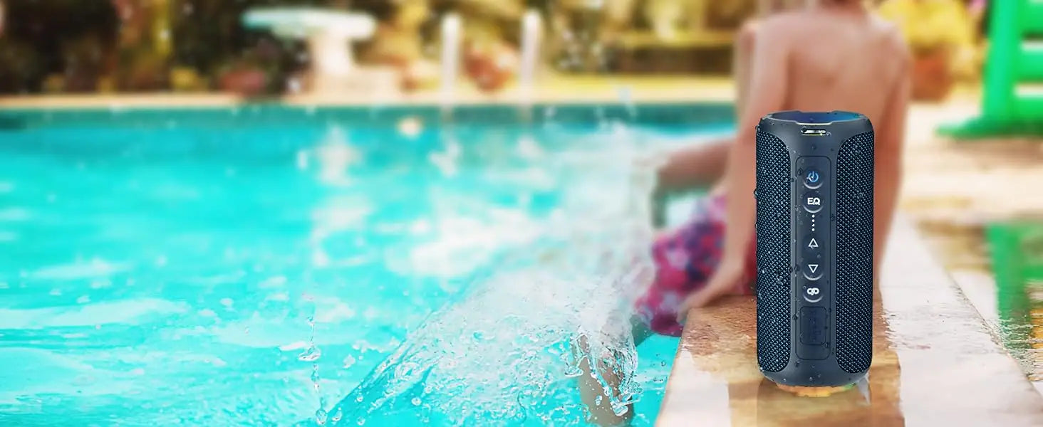 Ortizan X8 Pro Bluetooth Speaker Portable with 40W Stereo Sound,Rich Bass,IPX7 Waterproof, 30H Playtime, Mixed Color Lights,3 EQ