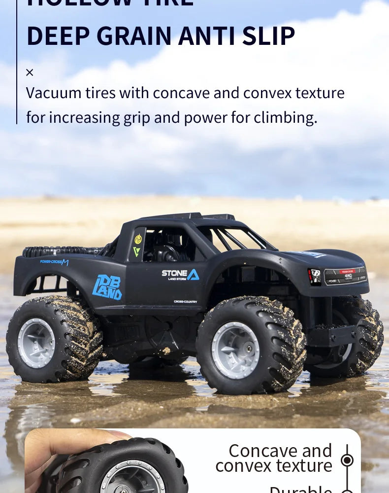 JJRC Q156 4WD 2.4G Amphibious Off-road Climbing RC Flip Stunt Car Racing All-terrain Waterproof Children's RC Toys Gifts