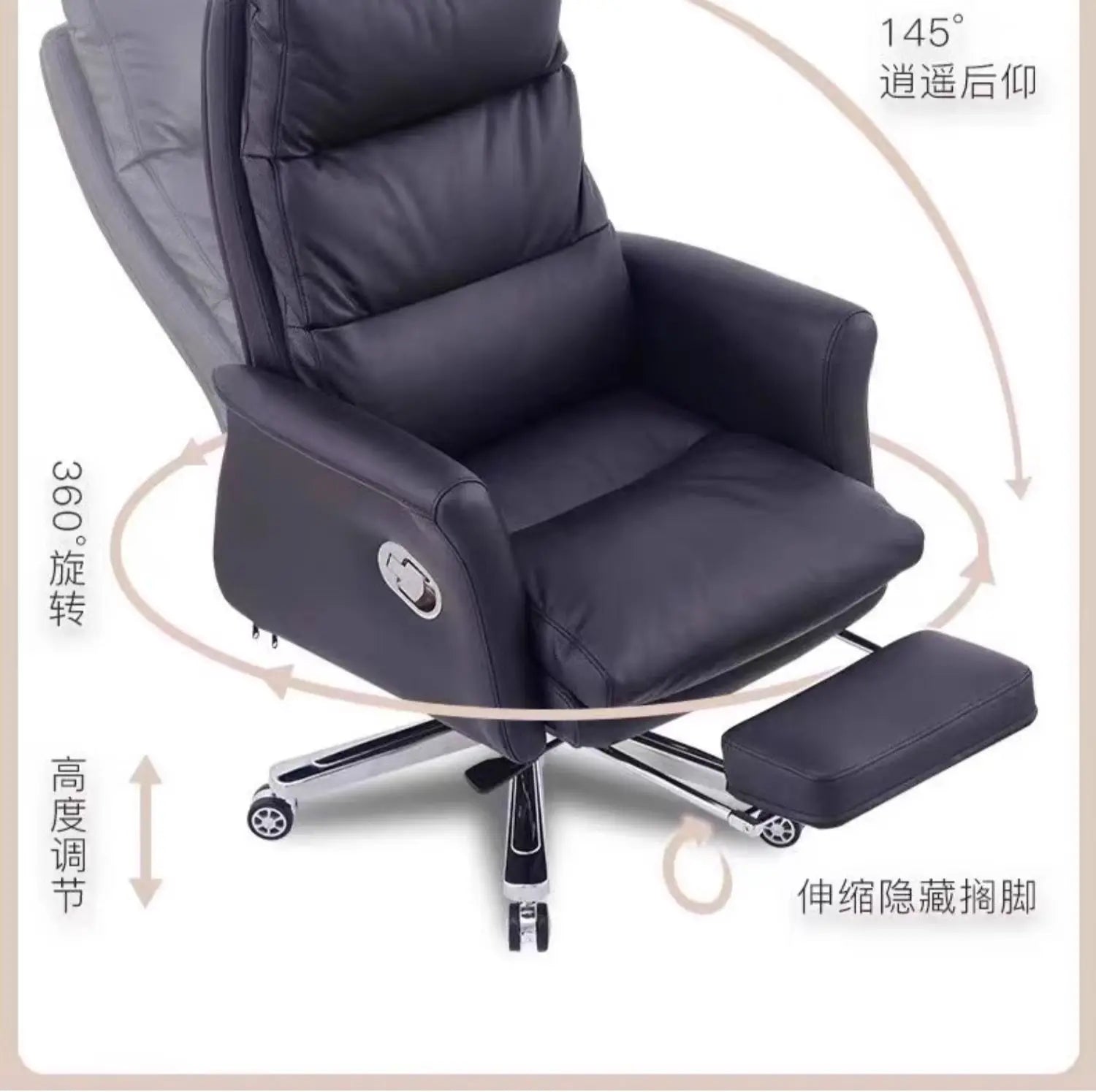 Executive Desk Office Setup Modern Design Wooden Surface Leadership Office Business Space Management Room