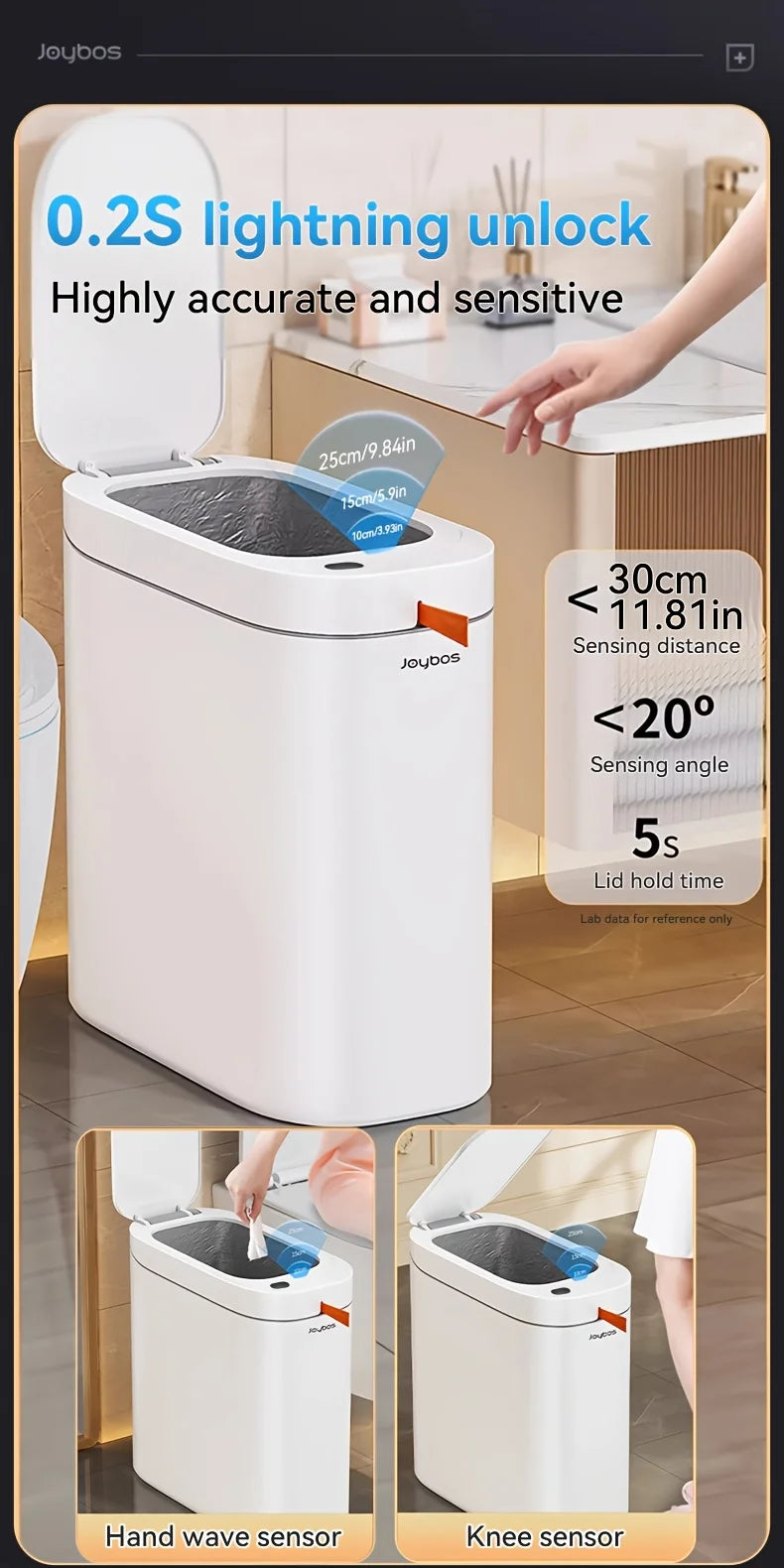 Smart Sensor Garbage Bathroom Trash Can Automatic Adsorption Bag Household Toilet Induction Waterproof Garbage Can Home Supplies