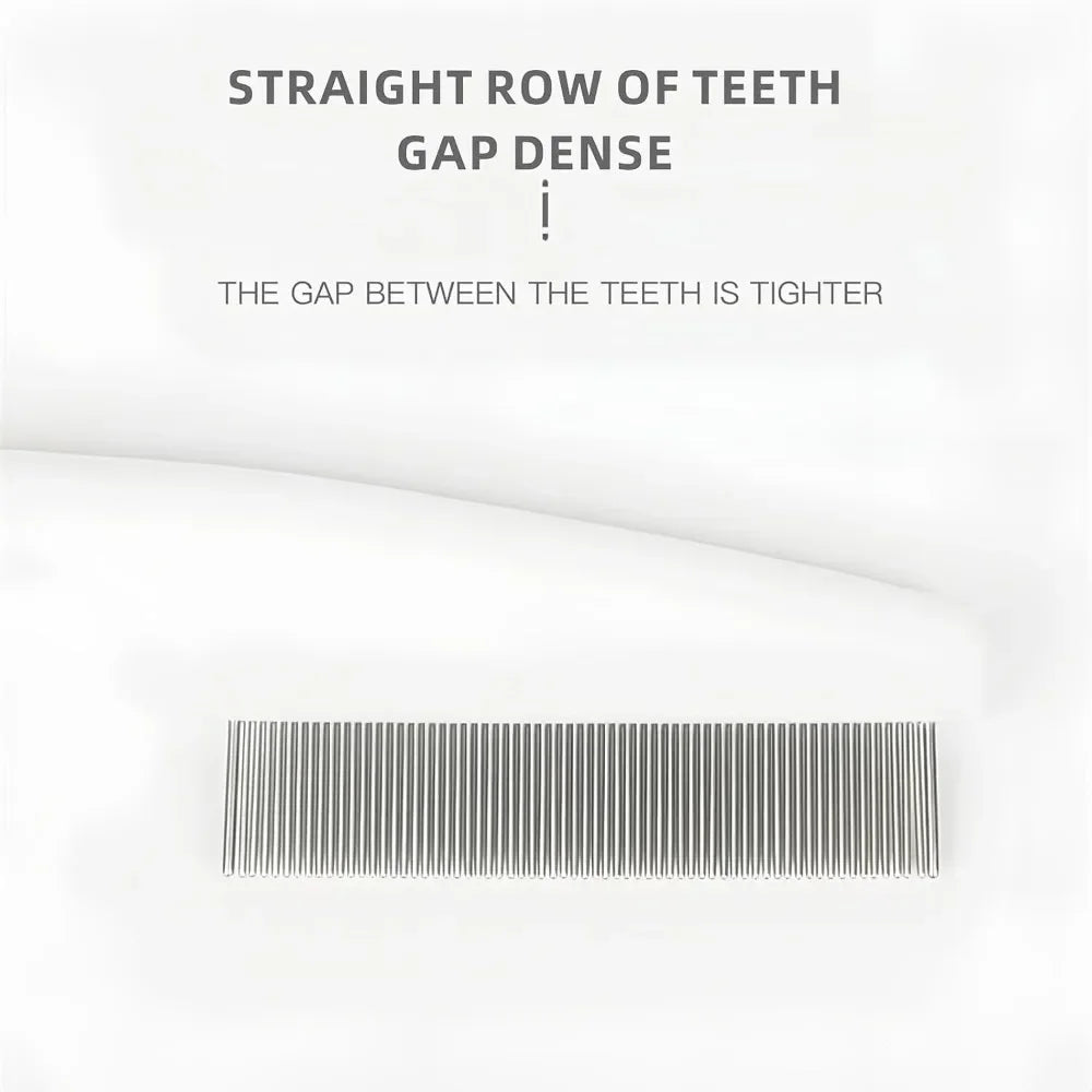 Stainless Steel Fine Tooth Comb  Puppy Cat Hair Grooming Brush Dog Flea Louse Shedding Tools Cat Dog Bath Cleaning Supplies
