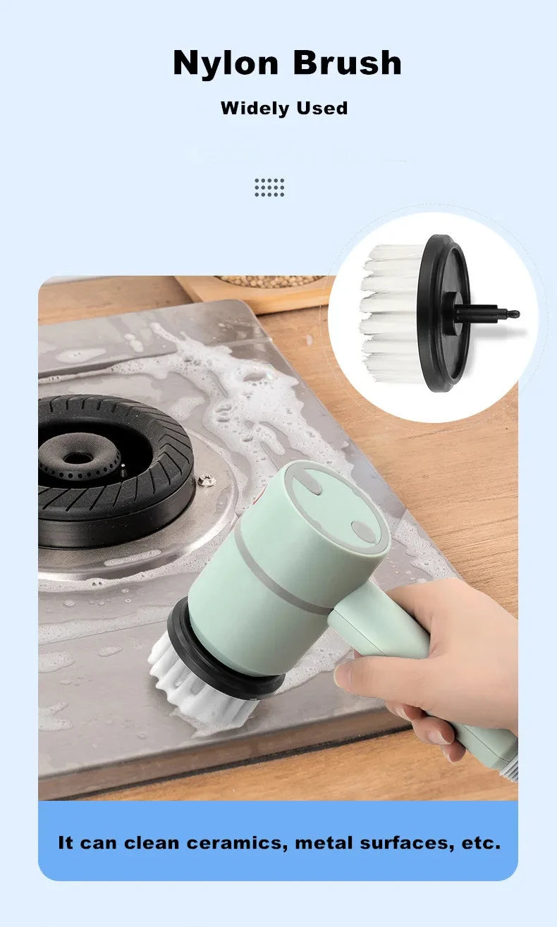 2025 Multi Functional Wireles Electric Cleaning Brush Household Toilet Cleaning Tool Handheld Kitchen Cleaning Brush