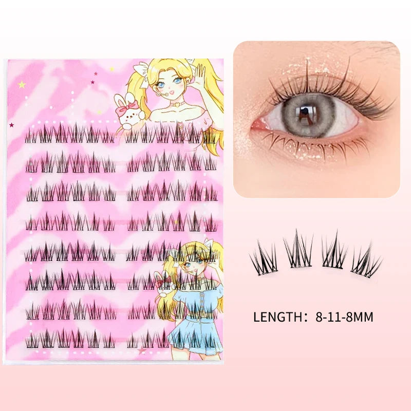 Natural Look Self Adhesive Eyelashes Clusters No Glue Needed Individual Lashes Reusable Soft Lash Extensions For Beginners Easy
