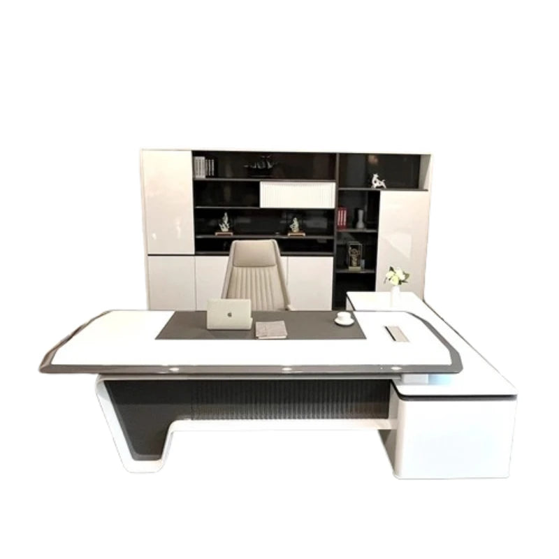 Organizer High End Computer Desks Modern Corner Work Light Luxury Office Desk Storage Creativity Escritorio Oficina Furniture