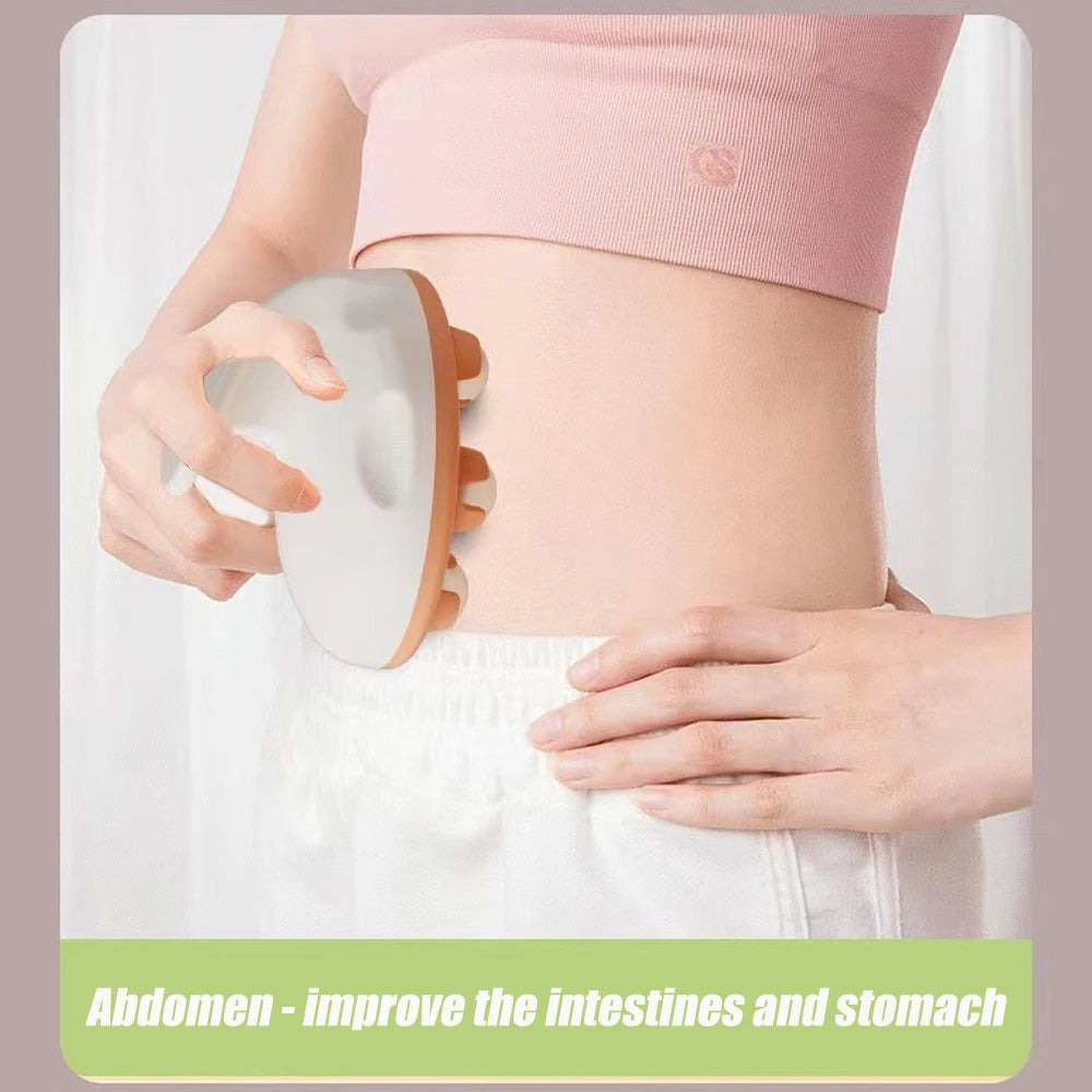 Hand Roller Massager for Cellulite Massage,Deep Tissue Massage Ball for Back,Neck,Foot,Shoulder,with 7 360-degree Metal Roller