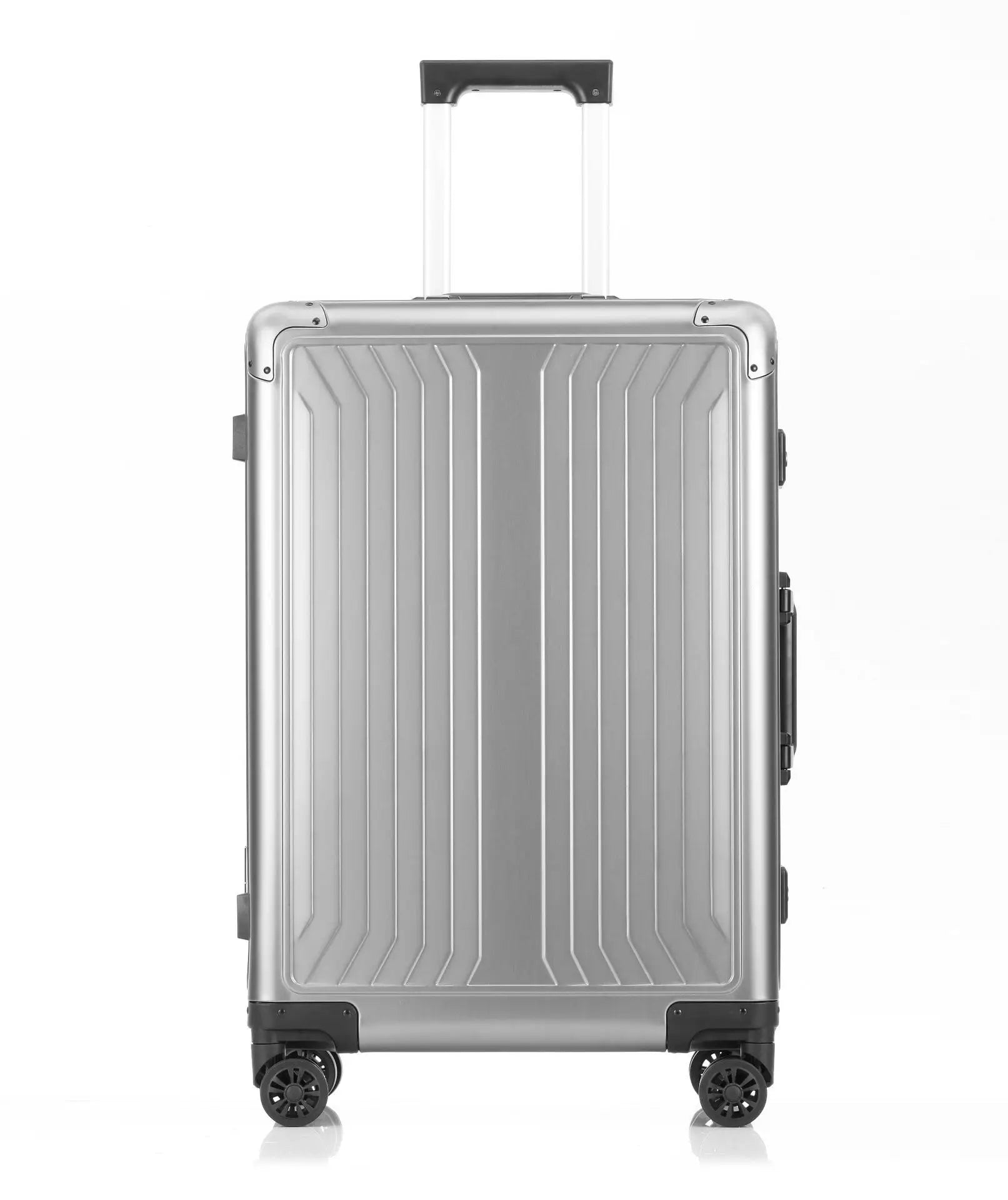 2025 All aluminum travel suitcase on wheels combination lock rolling luggage case Men's Business large size luggage Hand luggage