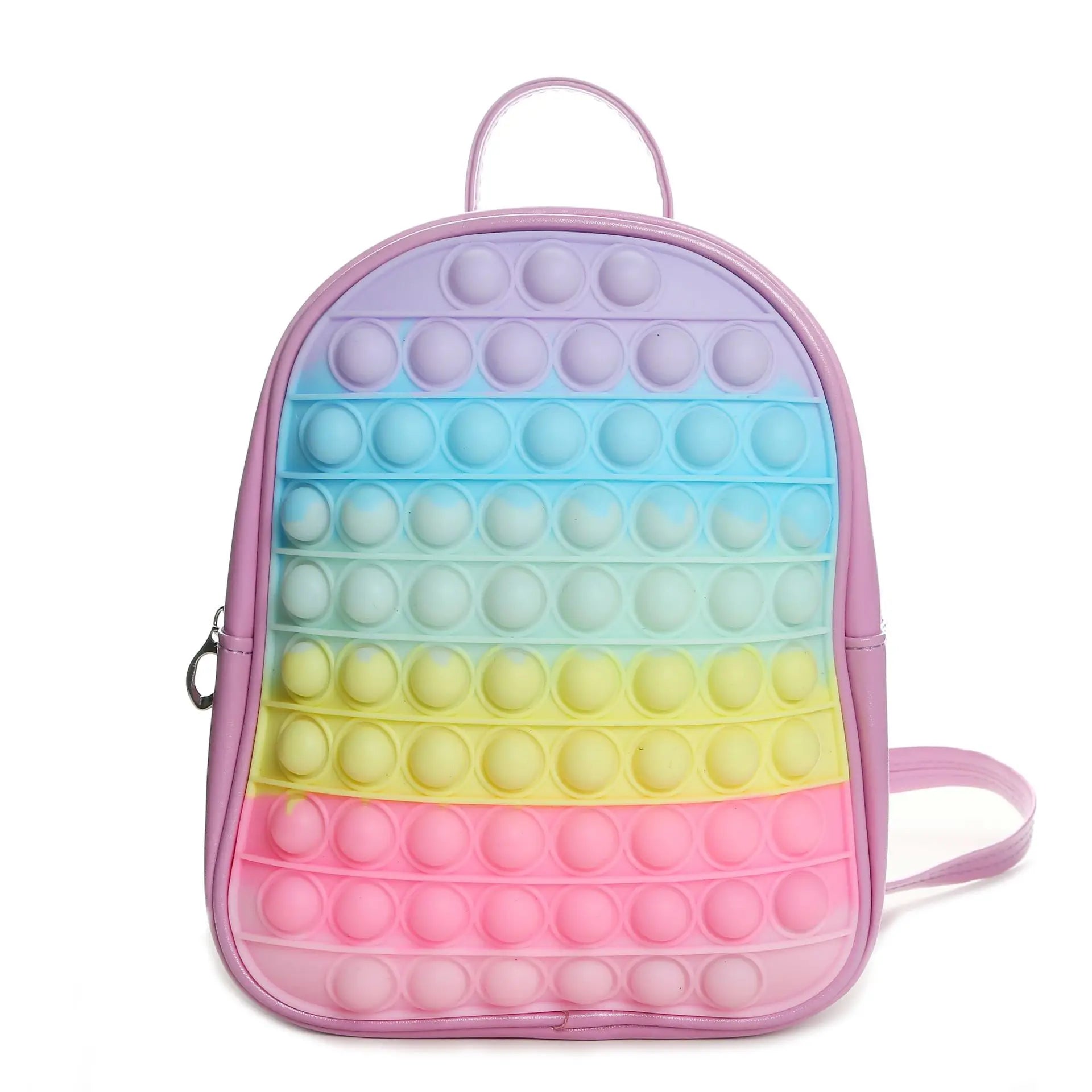 Multi-Color Backpack Silicone Push Its Bubble Fidget Toys Student Backpack for Children Girls Pops Bags Stress Relief Toy Gift