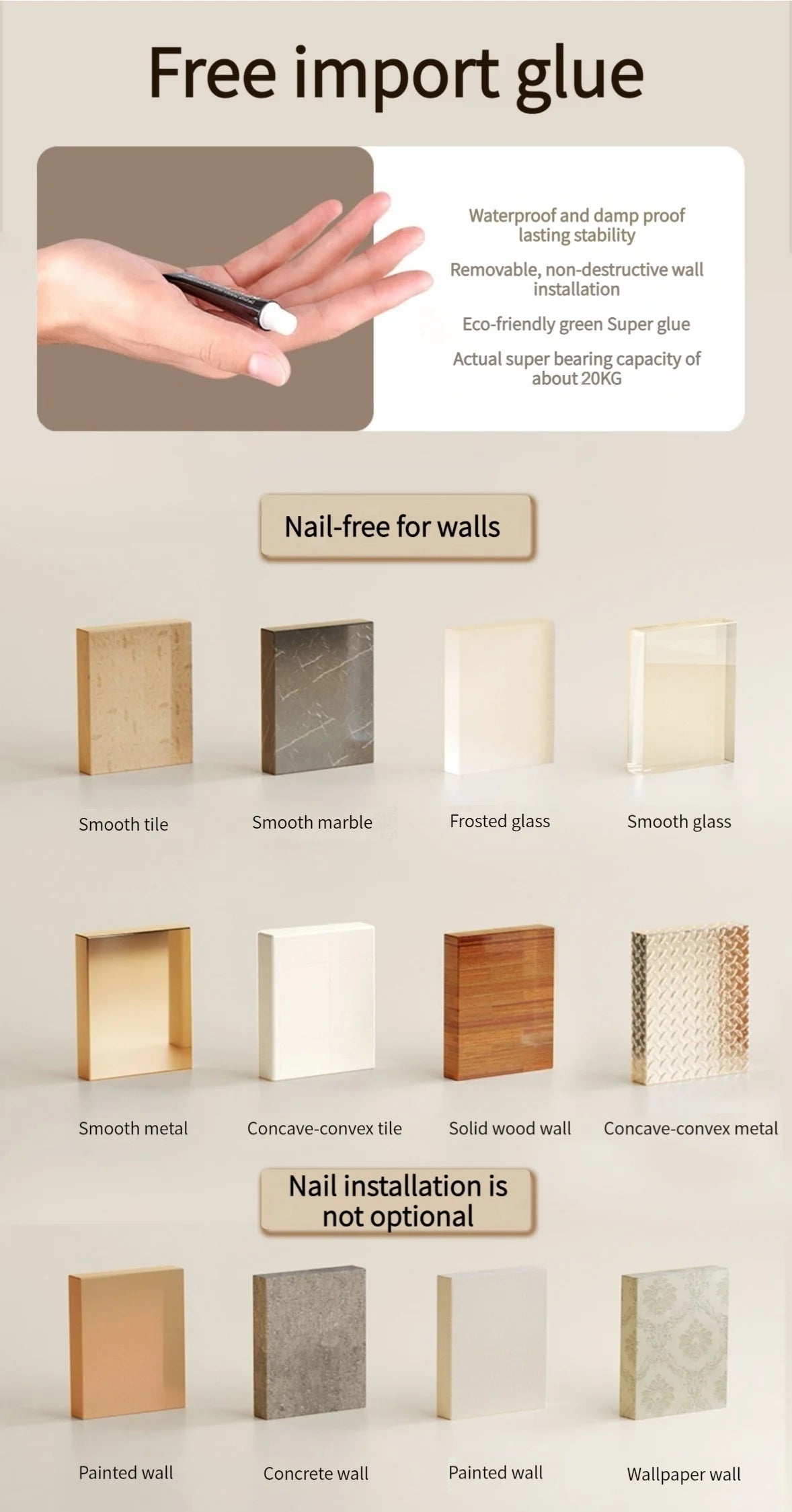 No Drill Toilet Paper Holder Wall-Mounted Aluminum Alloy Toilet Paper Holder Tissue Rack Tissue Holder Bathroom Accessories