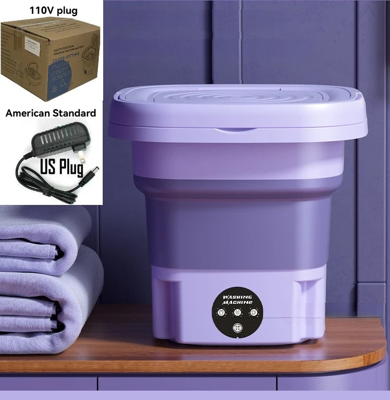 Folding washing machine artifact mini washing machine Household wash-off dual-purpose vertical baby underwear washing socks