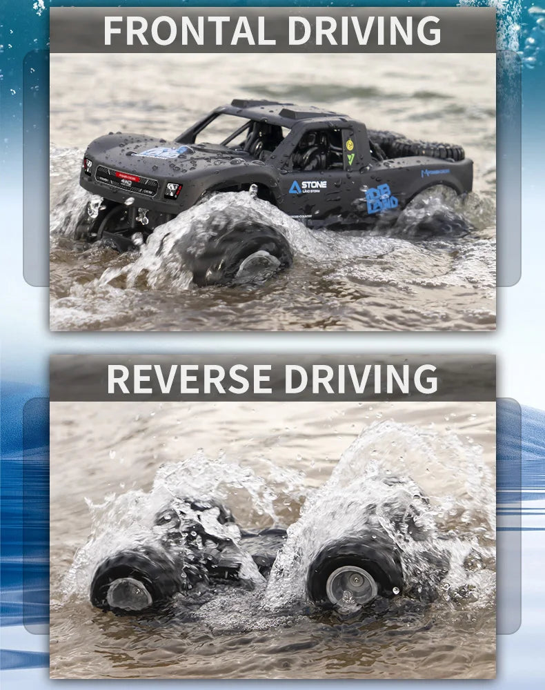 JJRC Q156 4WD 2.4G Amphibious Off-road Climbing RC Flip Stunt Car Racing All-terrain Waterproof Children's RC Toys Gifts