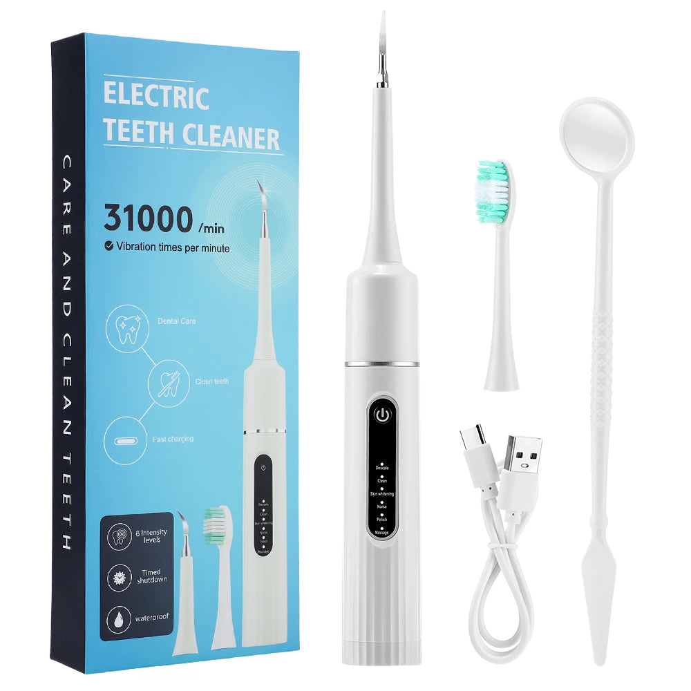 Electric ToothBrush Whitening Frequency Sonic Teeth Cleaner Dental Scaler Toothbrush Calculus Plaque Remover Stone Remover Kit