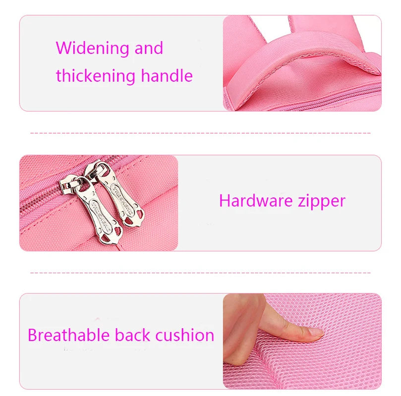 Children Backpack Pink Cute Cat Kindergarten Kid School Bag Backpack Girl Student Teenagers Waterproof Primary Bookbag SchoolBag