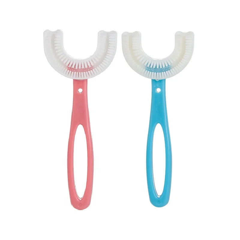 Baby Toothbrush Children 360 Degree U-shaped Child Toothbrush Teethers Baby Brush Silicone Kids Teeth Oral Care Cleaning