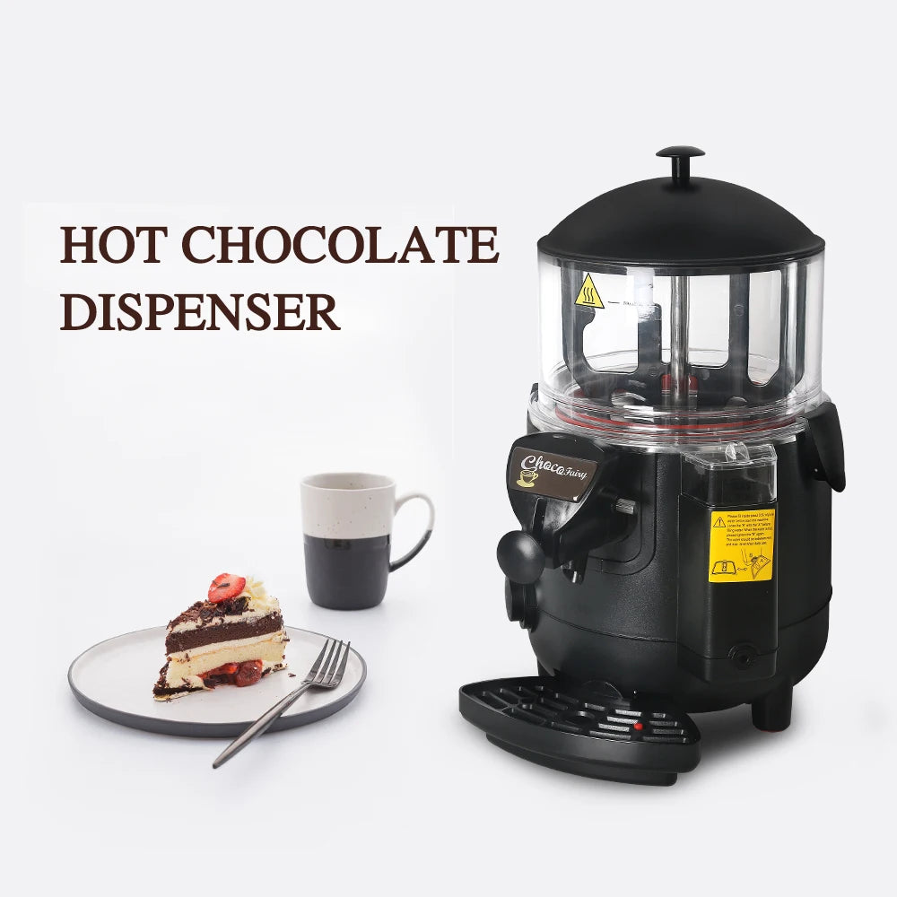 GZKITCHEN Black Chocofairy Hot Chocolate Dispenser Water Bath System 5L Hot Beverage Coffee Milktea Dispenser