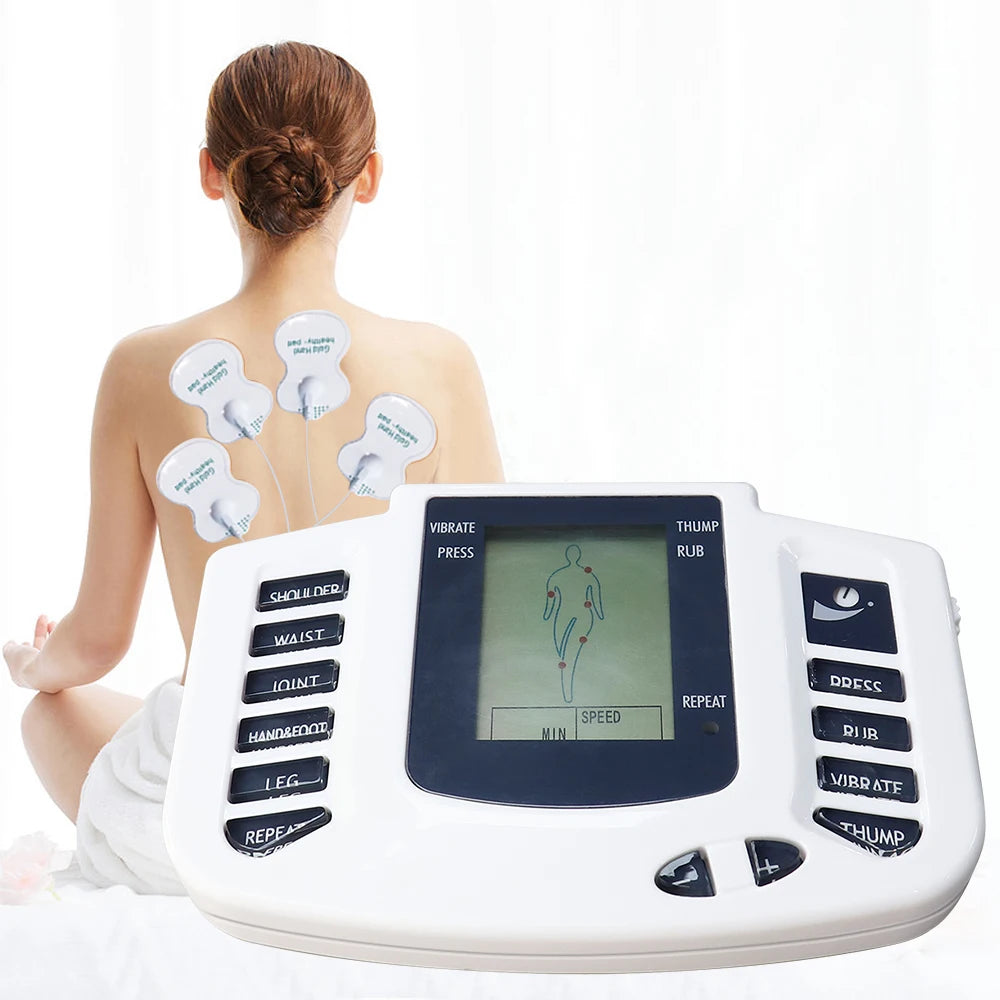 Electrical EMS Tens Massage 10 Level 16 Pads Pulse Acupuncture Muscle Stimulator Physiotherapy Machine Body Relax Health Care