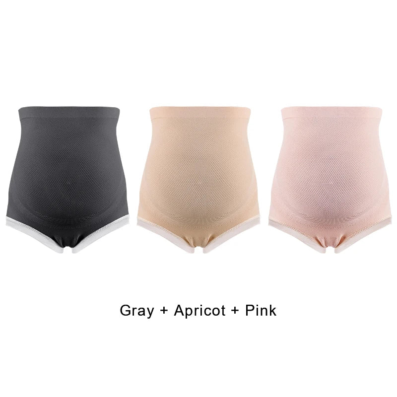 3PCS Maternity Panties High Waist Pregnant Panties Adjustable Belly Support Briefs for Pregnant Women Lace Solid Cozy Intimates